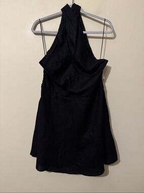 NWOT- STEVE MADDEN Kosta Halter Neck Mini Dress, black, size Large